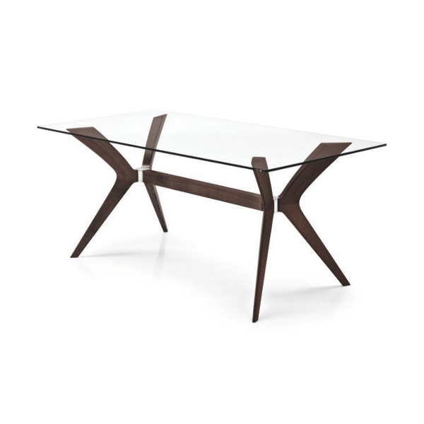 ガラスとウッドが織りなすモダンデザインダイニングテーブルCalligaris(カリガリス)「TOKYO(トーキョー)」のデザイン