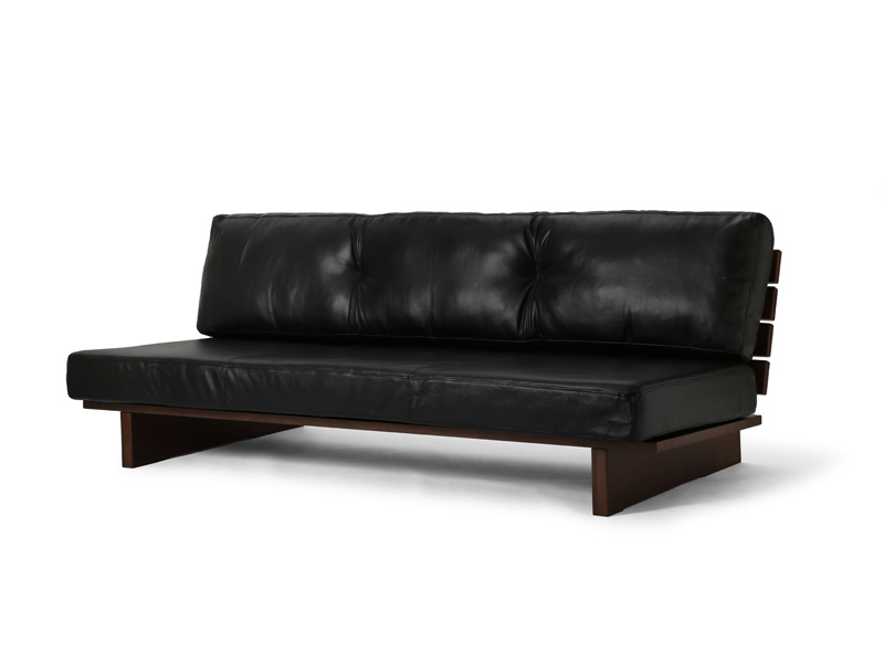 3人掛けローソファー「Blena(ブレナ)」/LEATHER WOOD/肘なし/幅180cm