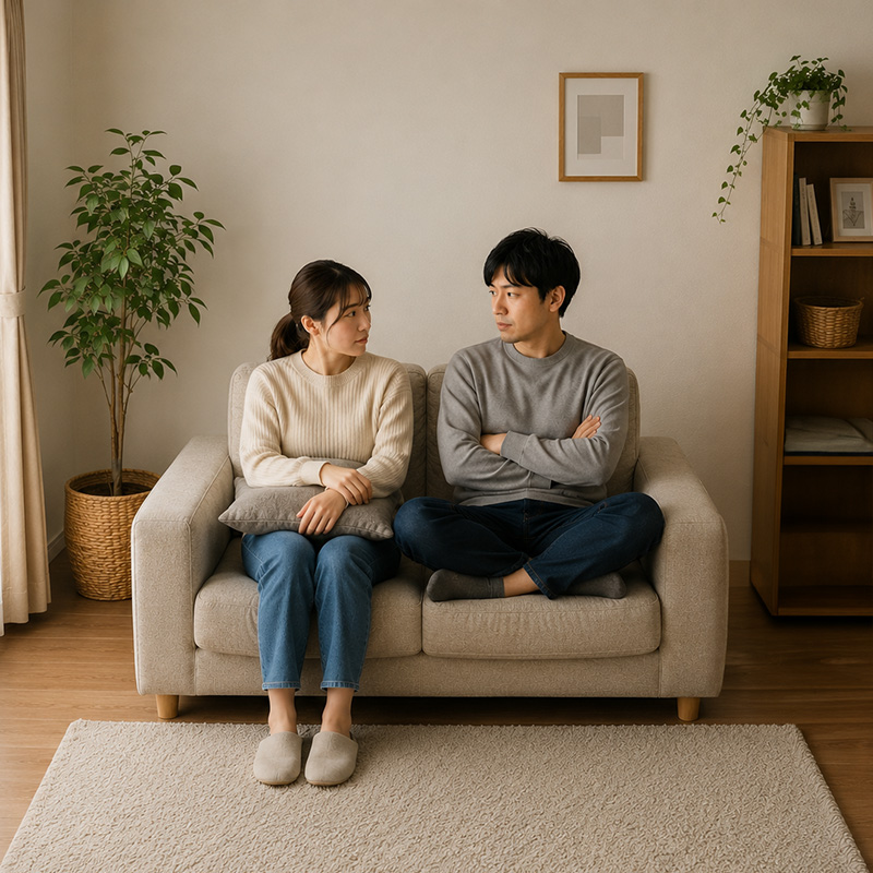 肘ありソファは有効座面幅が限られる