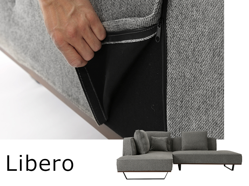 「Libero(リベロ)」カウチソファー用カバー/幅247(151+96)cm